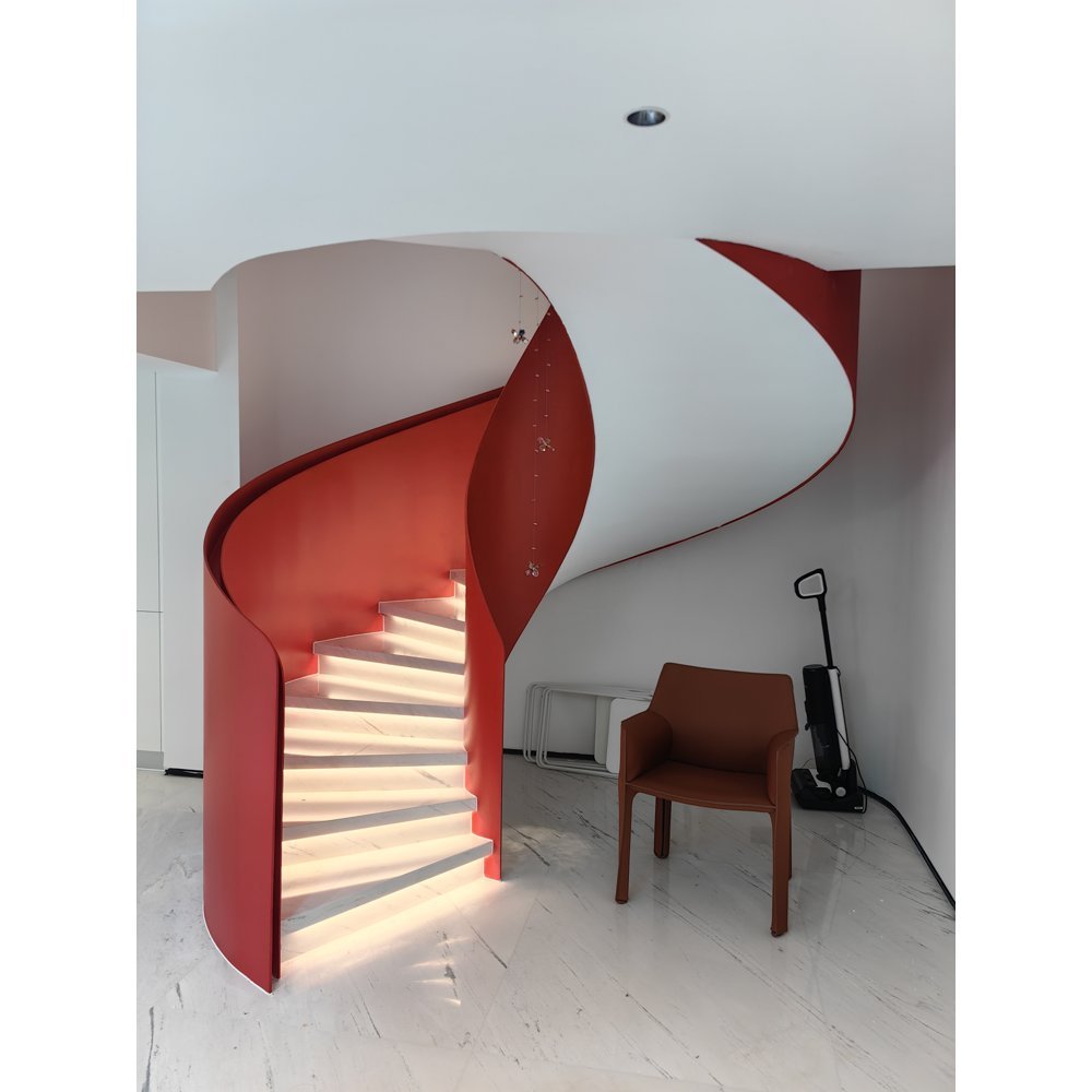 Red Spiral Staircase